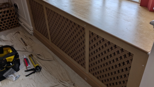 Window seat with removable top.