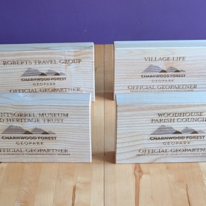 Charnwood Forest Geopark Geopartner signs