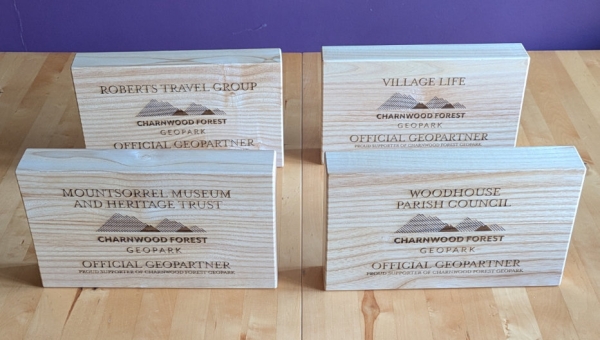 Charnwood Forest Geopark Geopartner signs