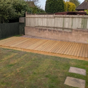 Deck for wooden gazebo
