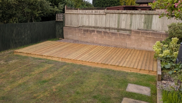 Deck for wooden gazebo
