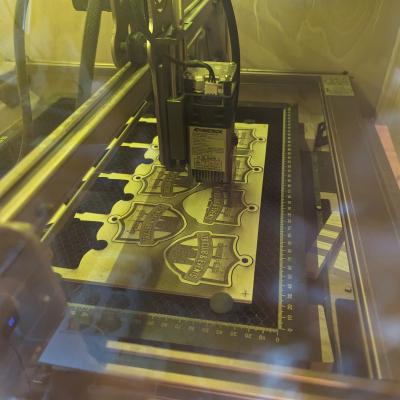 Medals being engraved